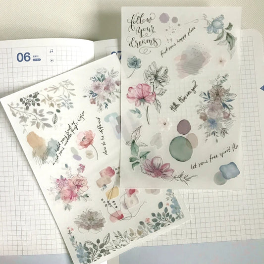 Aesthetic Scrapbooking Rub On Stickers Vintage DIY Journal Transfer Sticker Diary Photo Album Decoration Hobby Craft Supplies