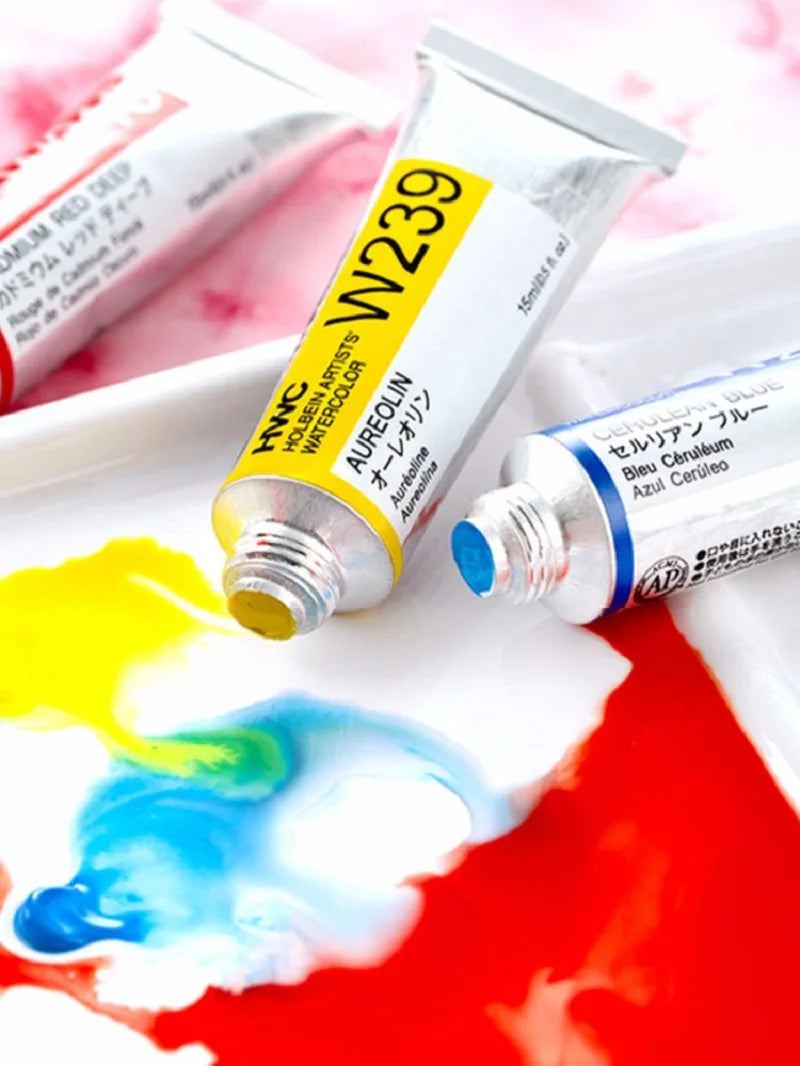 Japanese original Holbein transparent watercolor paint 5ml/15ml tubular acuarelas painting art supplies