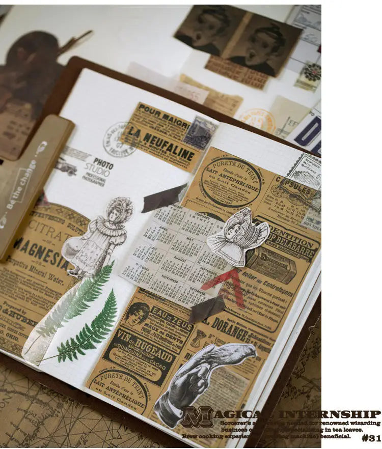 10 Pcs Junk Journal Large Size Retro Map Material Paper Diy Scrapbooking Collage Album Week Diary Decoration Background Paper