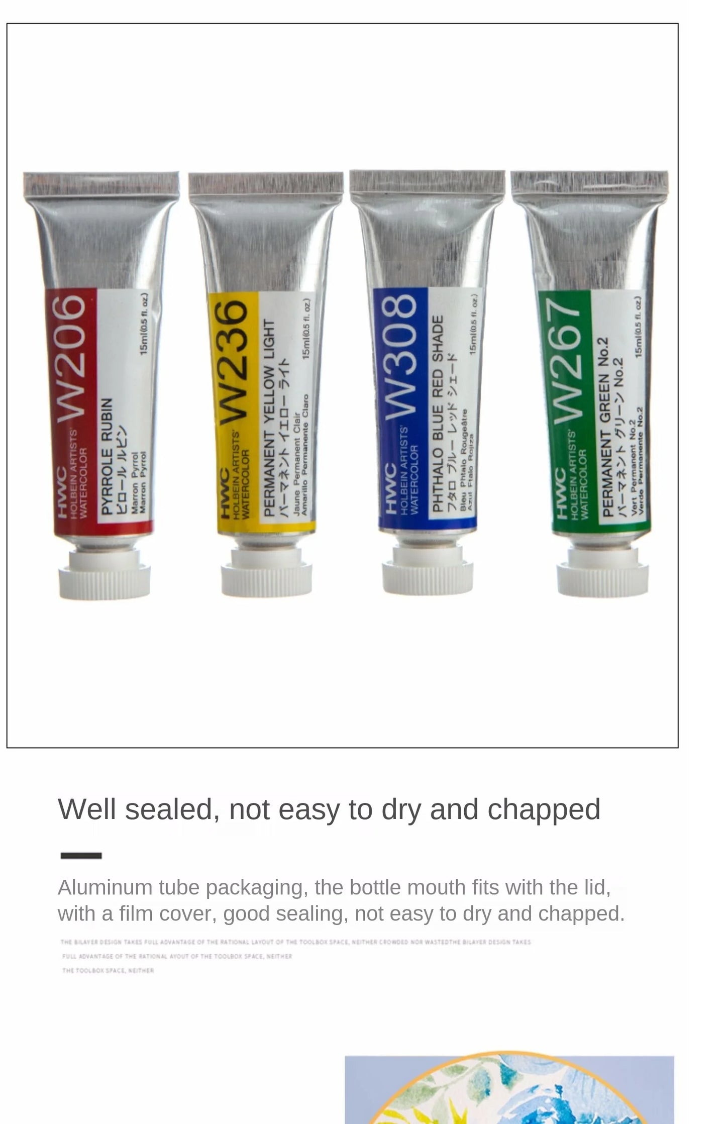 Japanese original Holbein transparent watercolor paint 5ml/15ml tubular acuarelas painting art supplies