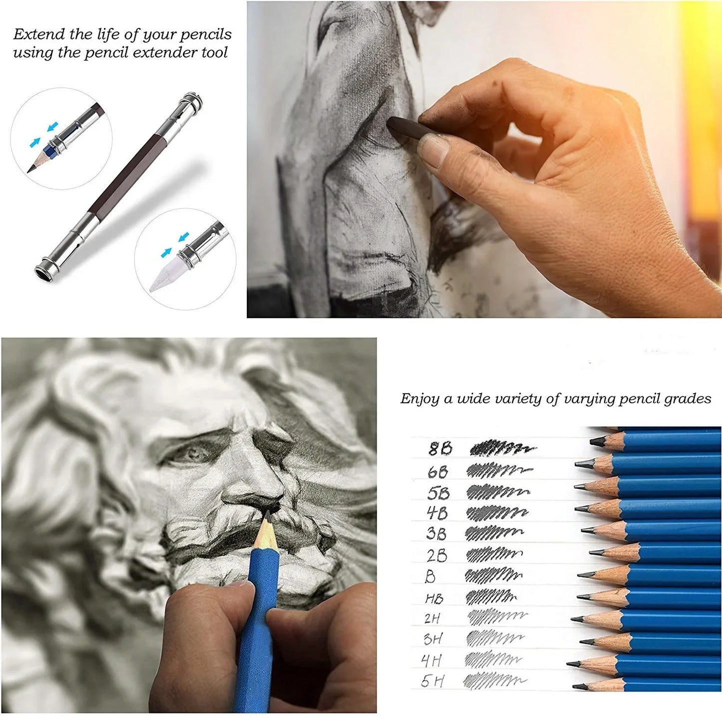 Art Painting Set 83pcs Art Sketching Set Color Lead Pencil High Quality Set Art Professional School Drawing Supplies