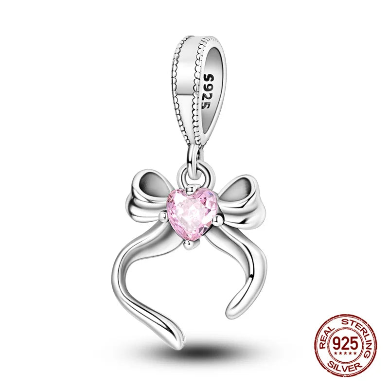 Original Charms 925 Silver All Things Beautiful Charm Trio Charm Fit 3mm Original Bracelet For Women Diy Jewelry Gift New in Hot