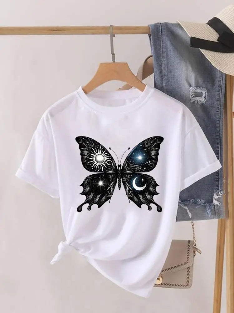 Sweet Cartoon Trend 90s Women Print Female Graphic T-shirts Fashion Clothing Lady Clothes Short Sleeve T Shirt Casual Tee