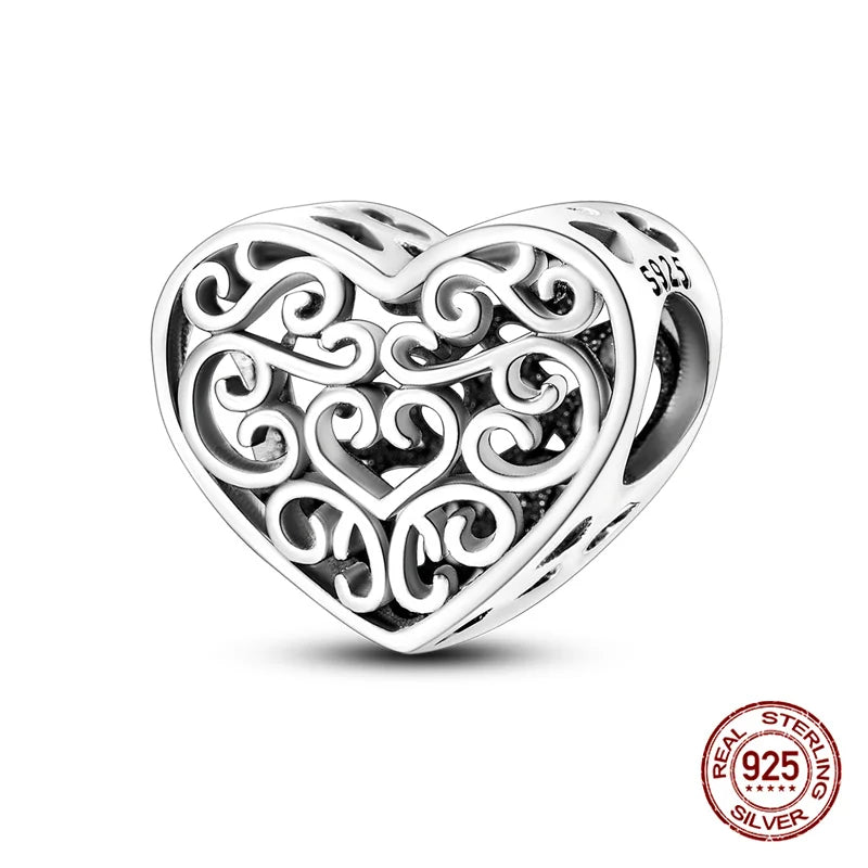 Original Charms 925 Silver All Things Beautiful Charm Trio Charm Fit 3mm Original Bracelet For Women Diy Jewelry Gift New in Hot