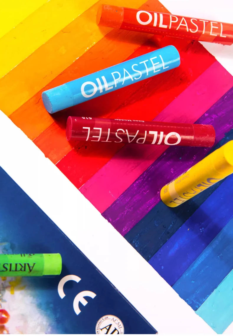 Artists' Soft Oil Pastels, Professional Set of 12/25/48 Assorted Color, Water-Soluble Non-toxic Drawing Supplies