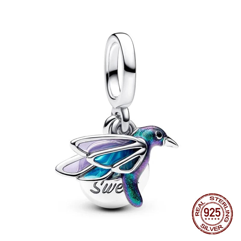 Original Charms 925 Silver All Things Beautiful Charm Trio Charm Fit 3mm Original Bracelet For Women Diy Jewelry Gift New in Hot