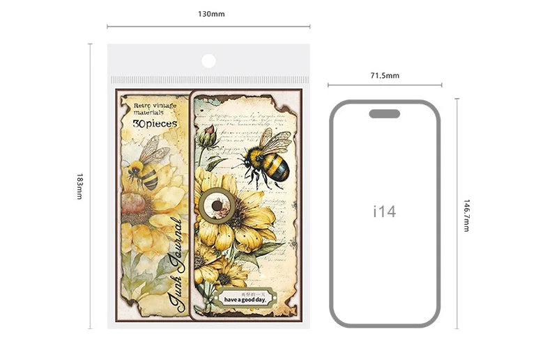 30pcs/pack Vintage Materials Paper Lost Garden Series DIY Scrapbooking Deco Junk Journal Planner Collage Photo Album Craft Paper