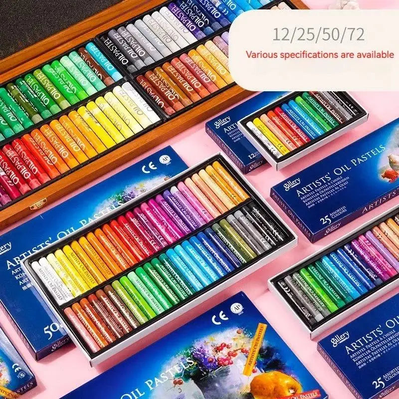 Artists' Soft Oil Pastels, Professional Set of 12/25/48 Assorted Color, Water-Soluble Non-toxic Drawing Supplies