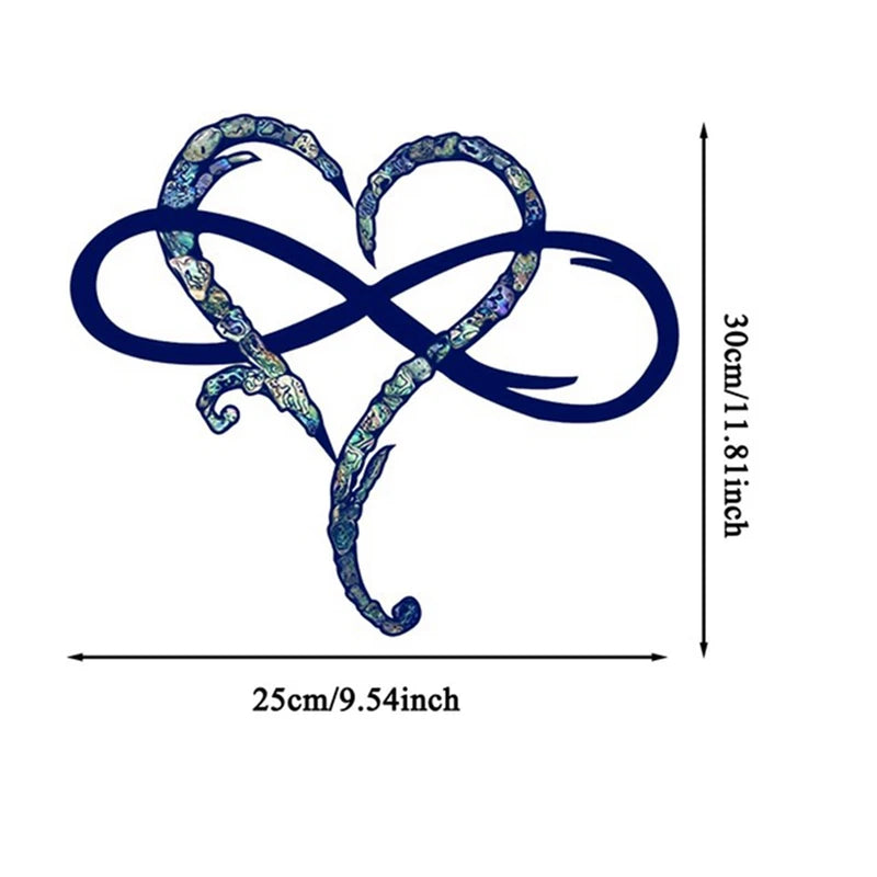 Especial Metal Wall Decoration Unique Design-Wall Art Room Decoration Eternal Love Infinite Heart Iron Art Decor Interior Decor