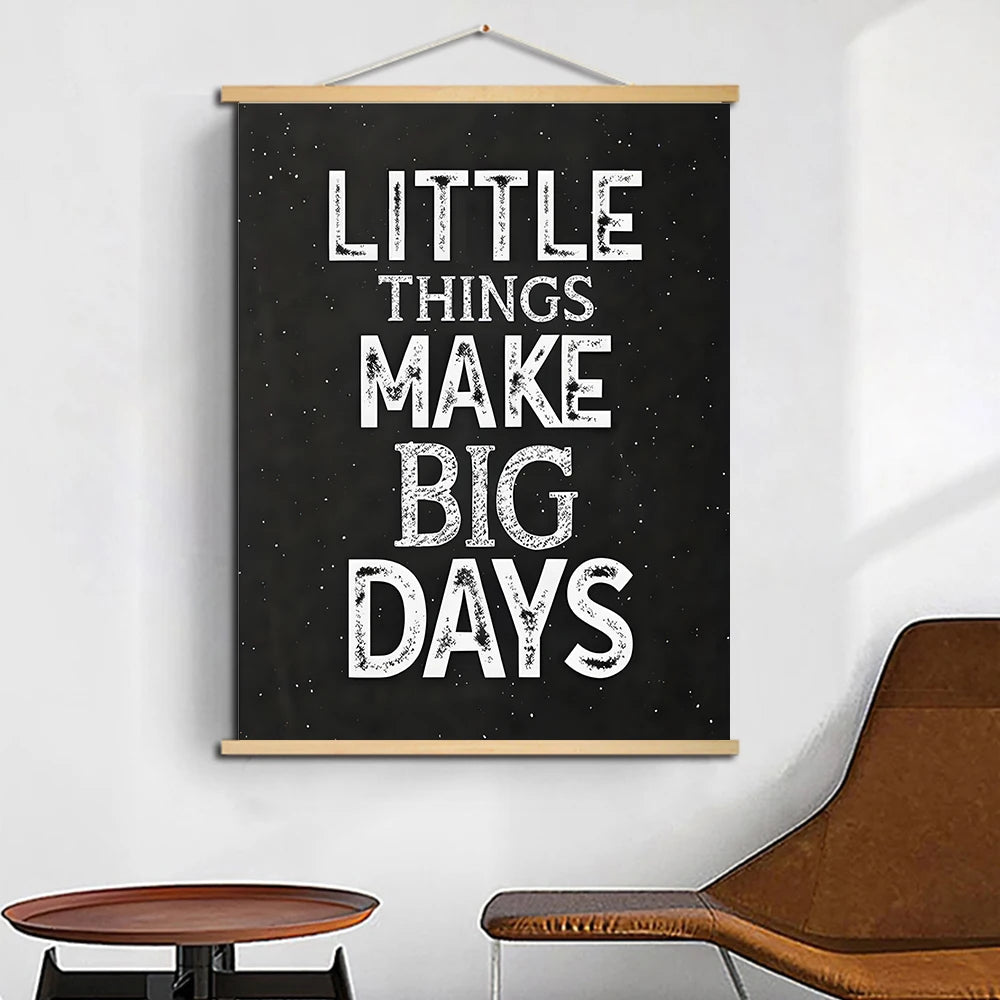 Inspirational Wall Poster Positive Scrolls Canvas Painting Affirmation Art Dots For Classroom Office Decor Eid Al-Adha Mubarak