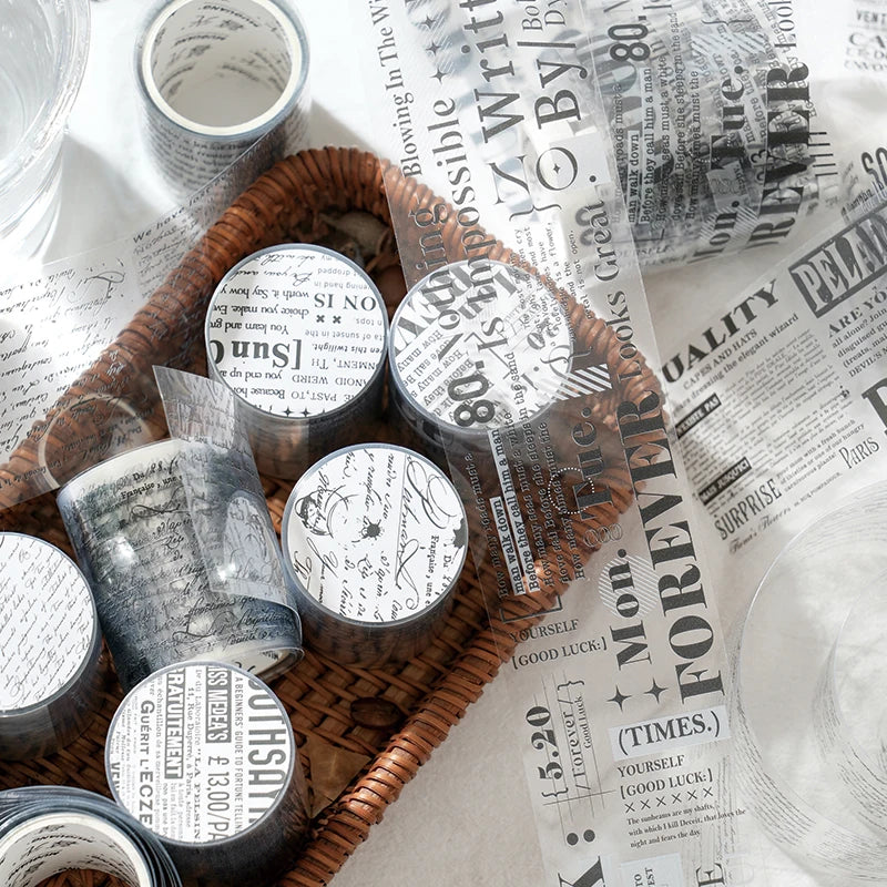 Journal GO 5x200cm English Monologue PET Tape Stickers Creative Decorative Diary Album Scrapbooking Masking Tape Junk Journal