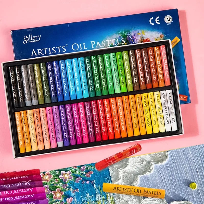 Artists' Soft Oil Pastels, Professional Set of 12/25/48 Assorted Color, Water-Soluble Non-toxic Drawing Supplies