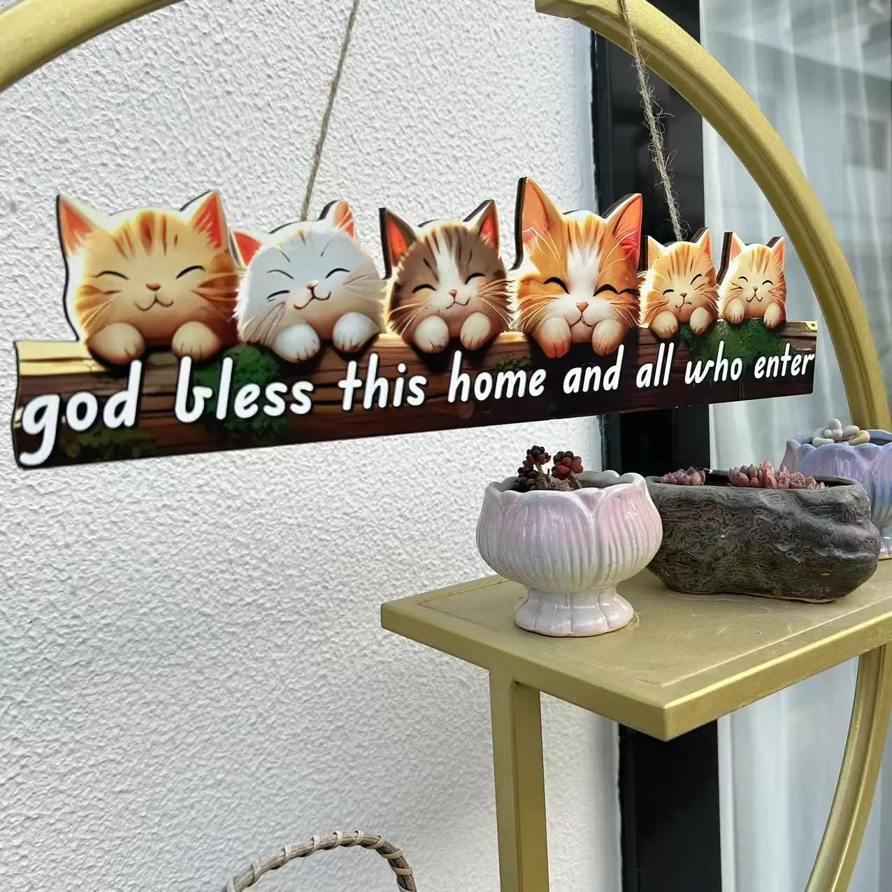 1pc Wooden Inspirational Hanging Festive Decor For Home & Gift 3D Wall Art With Rope For Room & Holiday Inspirational slogans