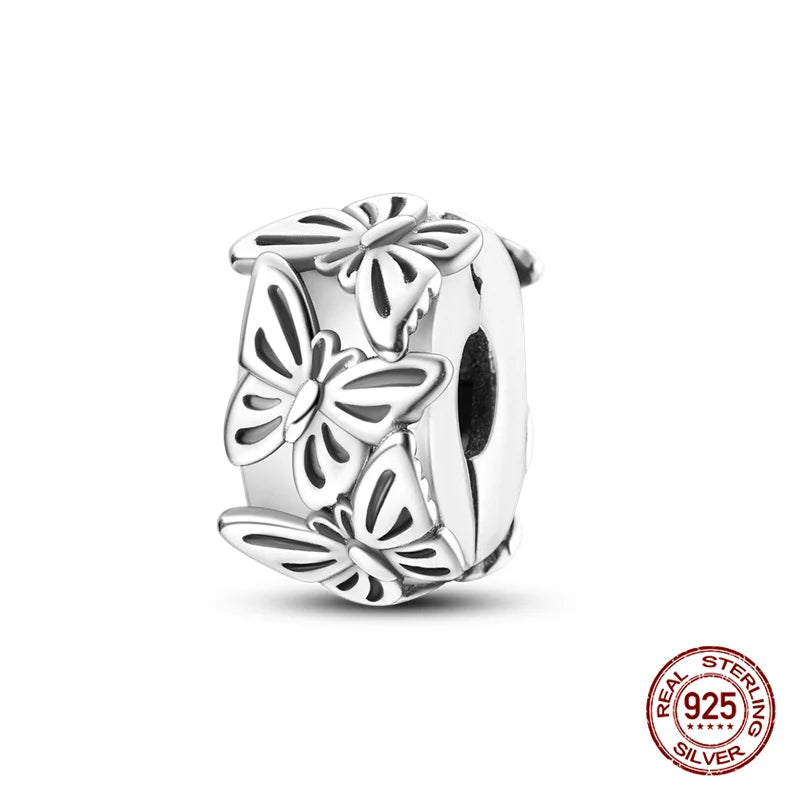 Original Charms 925 Silver All Things Beautiful Charm Trio Charm Fit 3mm Original Bracelet For Women Diy Jewelry Gift New in Hot