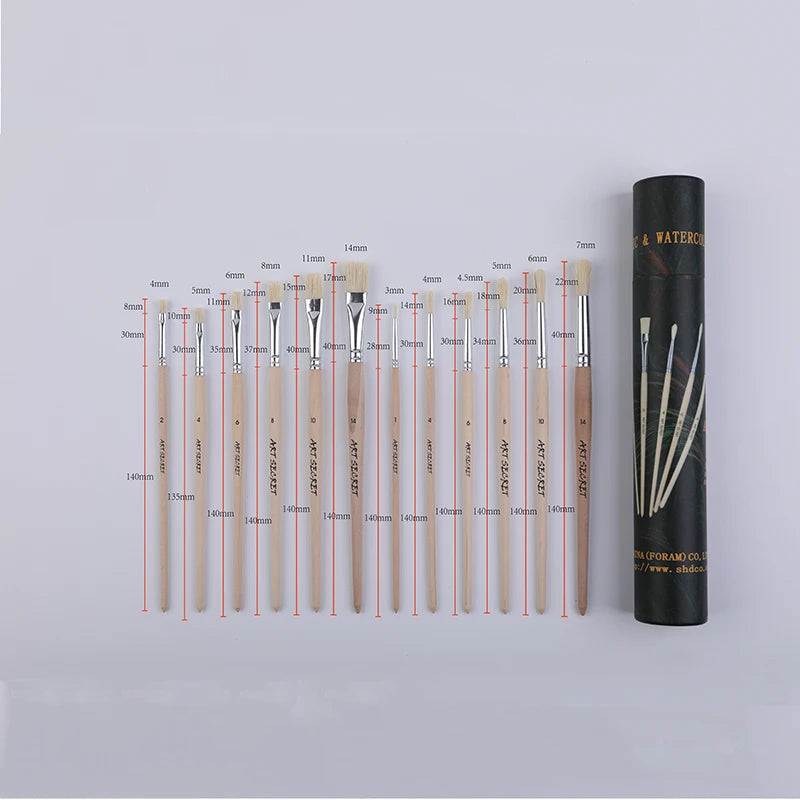 Art Secret #1201 #1203 #1204 Professional Painters For Acrylic And Watercolor Brush Sets (12 Pieces) Art Supplies