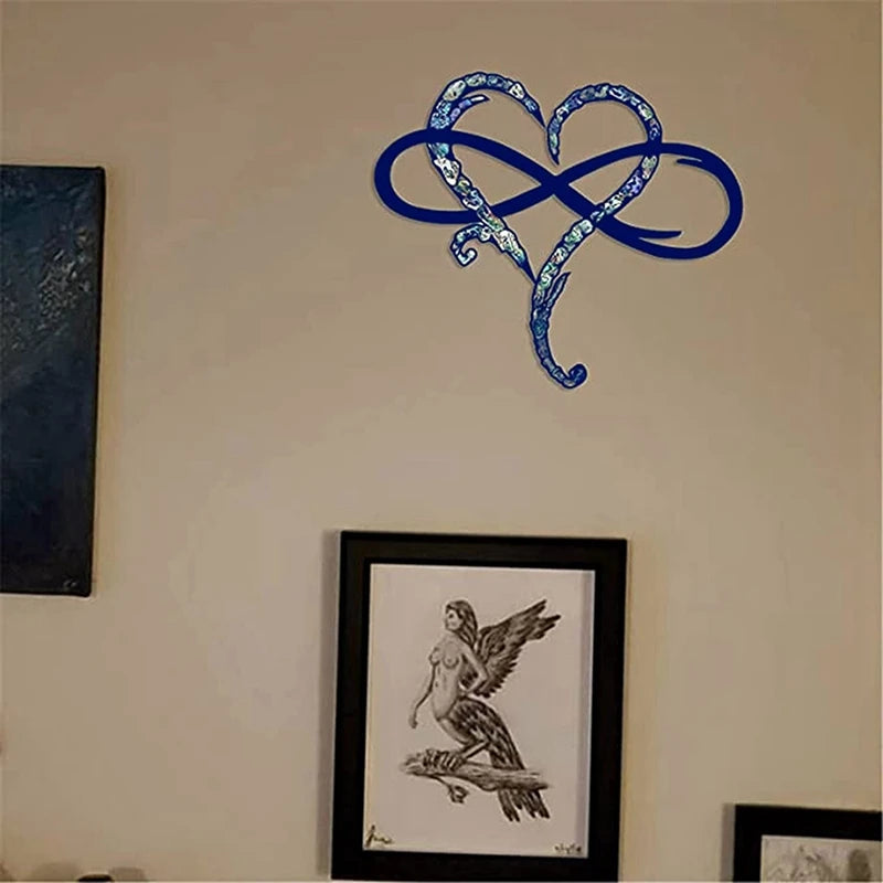 Especial Metal Wall Decoration Unique Design-Wall Art Room Decoration Eternal Love Infinite Heart Iron Art Decor Interior Decor