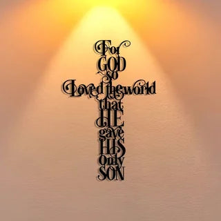 Iron Cross Wall Art| Inspirational Quotes Design| Multi-Purpose Decoration for Home, Office, Terrace, Cafe, Hallway| Ideal for H