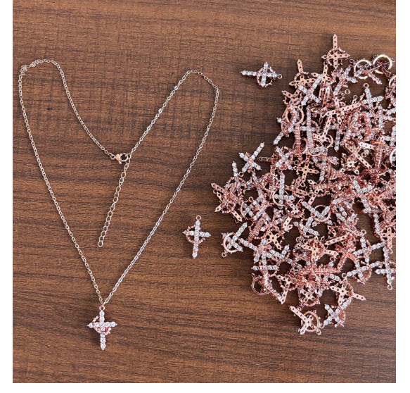 Cross & Crown Rotatable Necklace