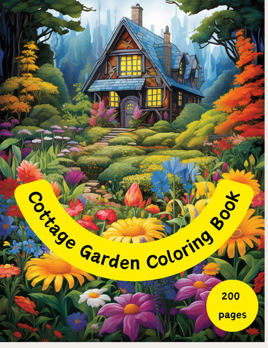 Coloring Book: Cottage Garden (Digital Product)