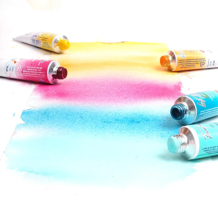 Russian white night watercolor paint 10ml Watercolor painting acuarelas palette art supplies