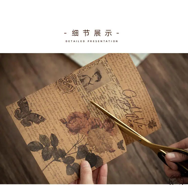 10 Pcs Junk Journal Large Size Retro Map Material Paper Diy Scrapbooking Collage Album Week Diary Decoration Background Paper