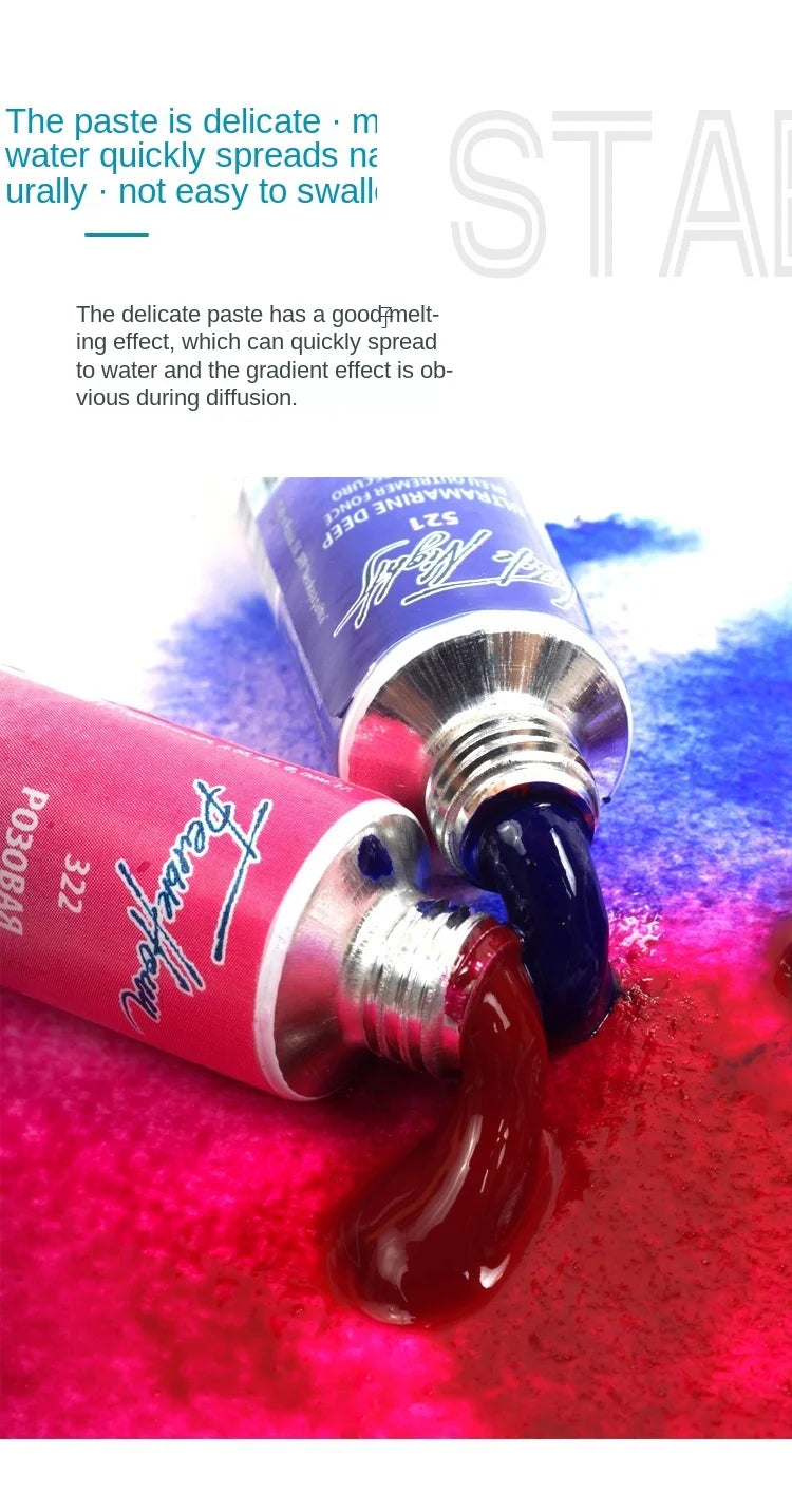 Russian white night watercolor paint 10ml Watercolor painting acuarelas palette art supplies