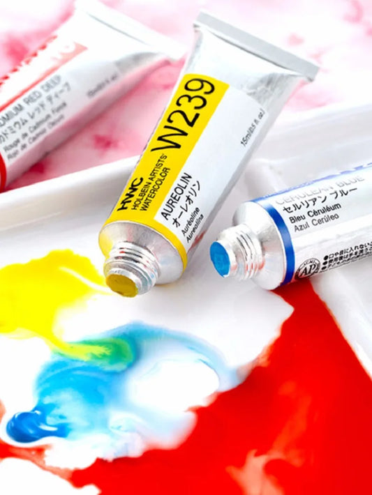 Japanese original Holbein transparent watercolor paint 5ml/15ml tubular acuarelas painting art supplies