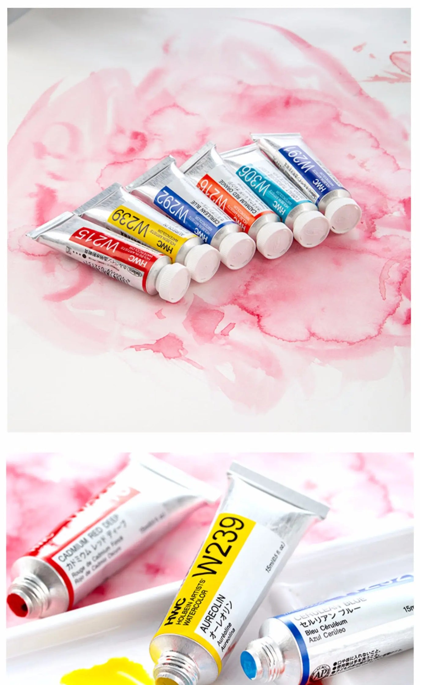 Japanese original Holbein transparent watercolor paint 5ml/15ml tubular acuarelas painting art supplies