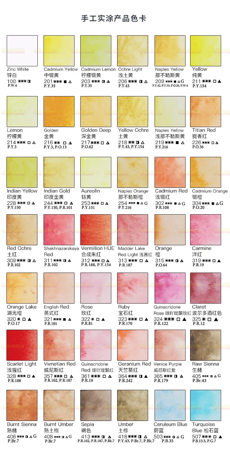 Russian white night watercolor paint 10ml Watercolor painting acuarelas palette art supplies