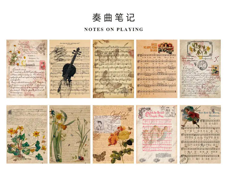 10 Pcs Junk Journal Large Size Retro Map Material Paper Diy Scrapbooking Collage Album Week Diary Decoration Background Paper