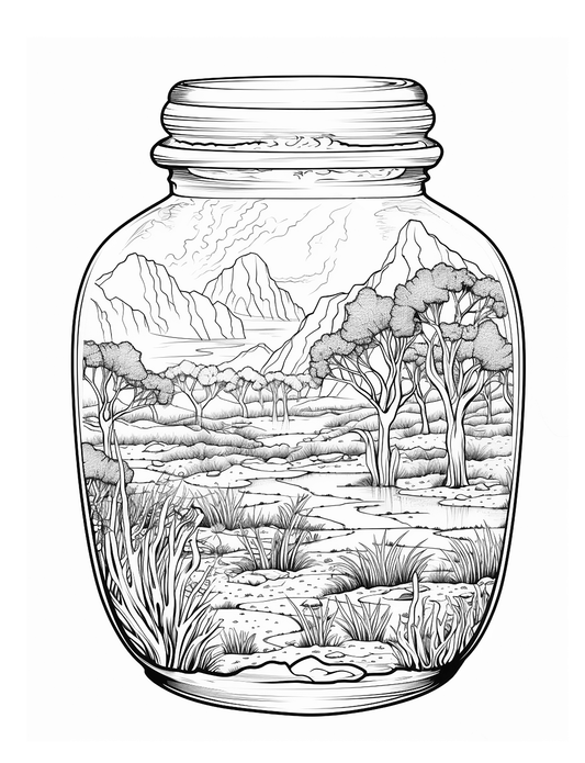 Coloring Book: Inside-a-Jar (Digital Product)