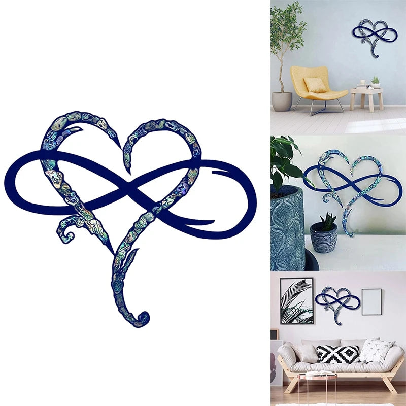 Especial Metal Wall Decoration Unique Design-Wall Art Room Decoration Eternal Love Infinite Heart Iron Art Decor Interior Decor