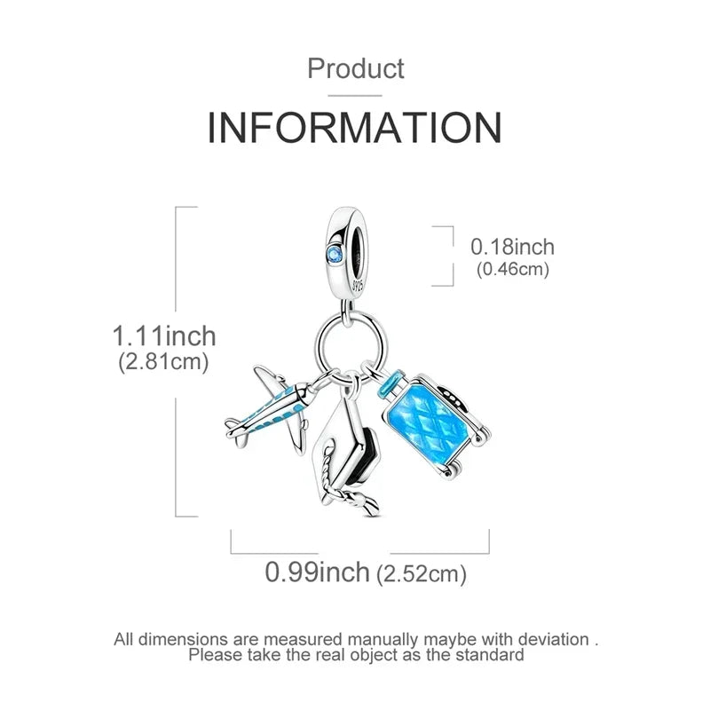925 Sterling Silver Charms Bachelor's Cap Graduate Beads Pendant Fit Original Bracelet DIY Bead Gift for Graduation Ceremony