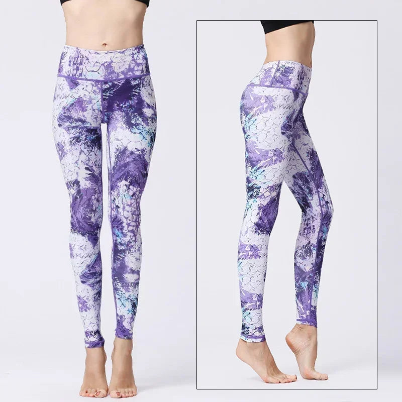 Cloud Hide Women Home Yoga Pants Fitness Gym Exercise Sports Leggings High Waist Sexy Long Print Tights Workout Running Trouser