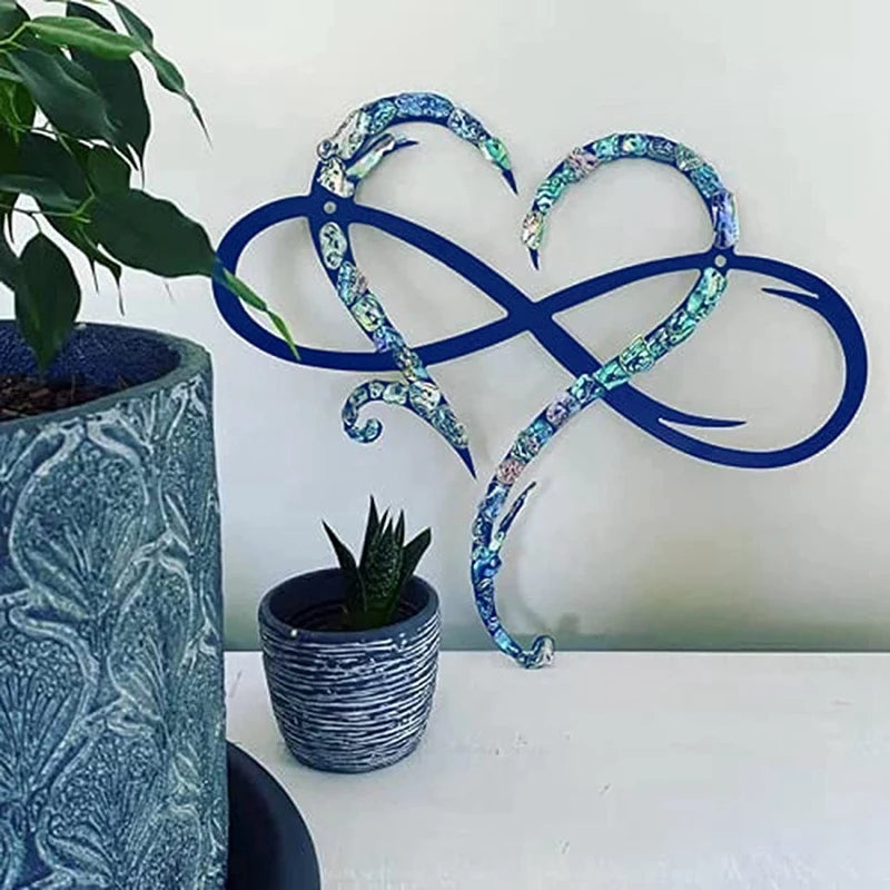 Especial Metal Wall Decoration Unique Design-Wall Art Room Decoration Eternal Love Infinite Heart Iron Art Decor Interior Decor