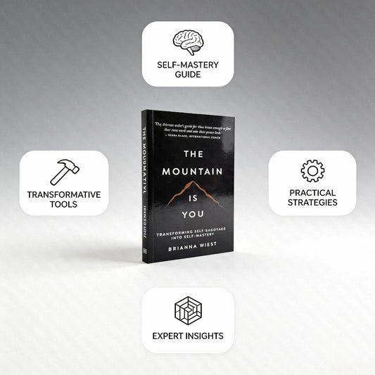 The Mountain Is You By Brianna Wiest - Guide for Self-Growth & Overcoming Inner Blocks (Personal Development)