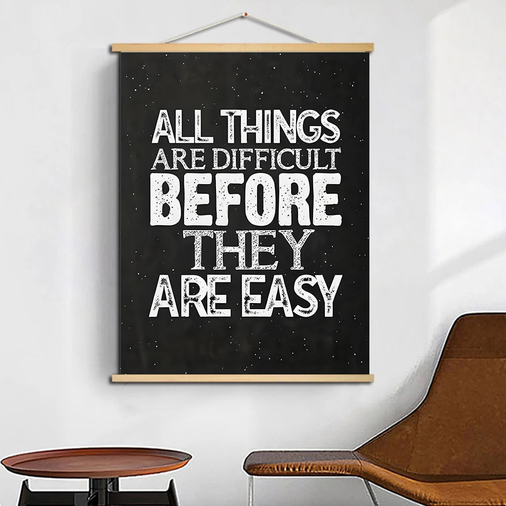 Inspirational Wall Poster Positive Scrolls Canvas Painting Affirmation Art Dots For Classroom Office Decor Eid Al-Adha Mubarak