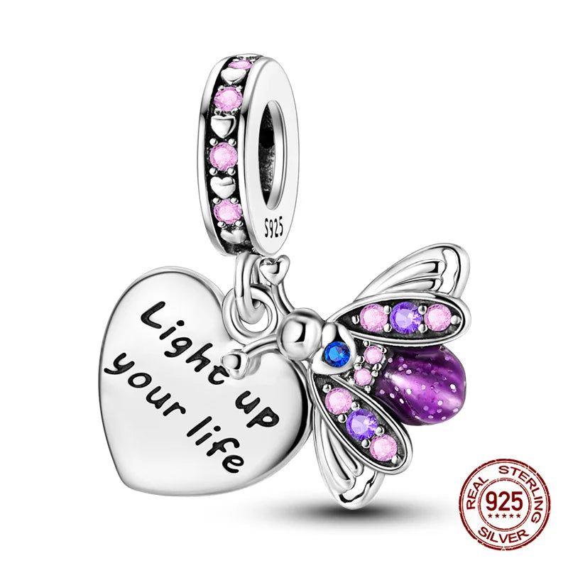 Original Charms 925 Silver All Things Beautiful Charm Trio Charm Fit 3mm Original Bracelet For Women Diy Jewelry Gift New in Hot