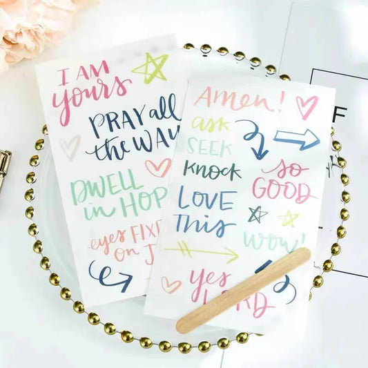 Aesthetic Scrapbooking Rub On Stickers Vintage DIY Journal Transfer Sticker Diary Photo Album Decoration Hobby Craft Supplies