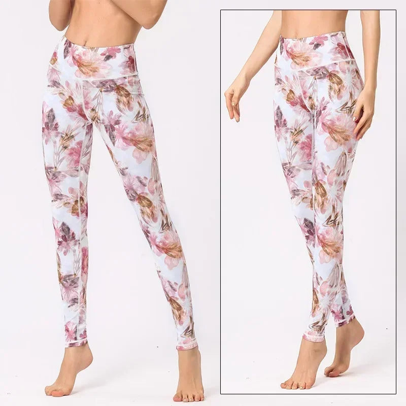 Cloud Hide Women Home Yoga Pants Fitness Gym Exercise Sports Leggings High Waist Sexy Long Print Tights Workout Running Trouser