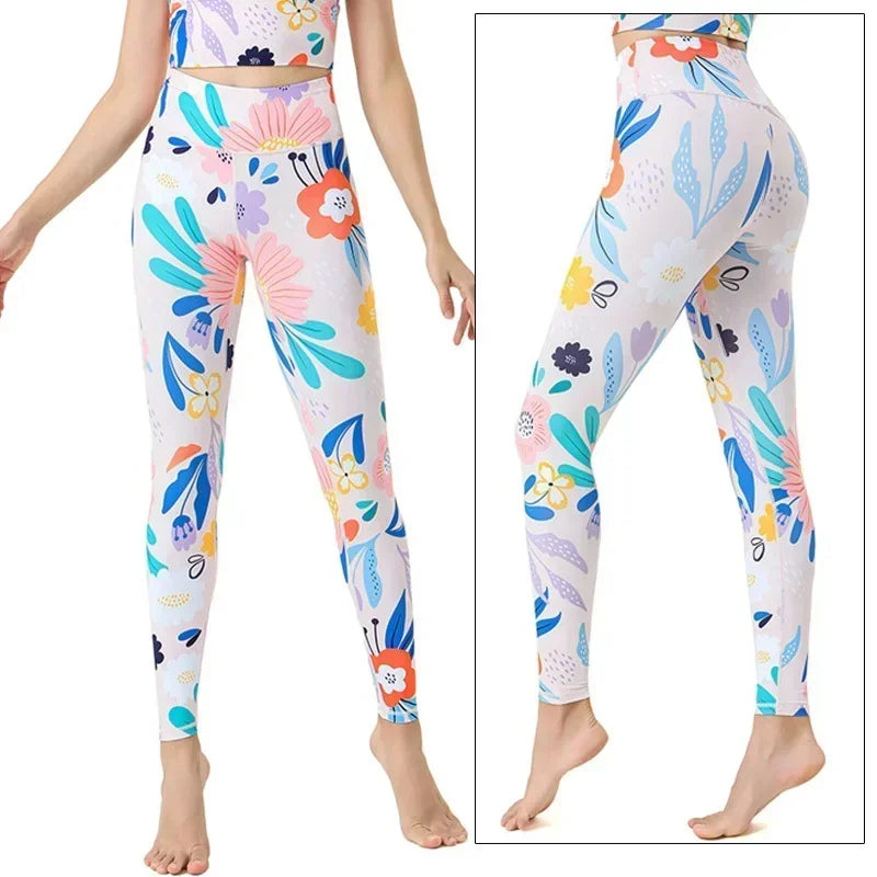 Cloud Hide Women Home Yoga Pants Fitness Gym Exercise Sports Leggings High Waist Sexy Long Print Tights Workout Running Trouser