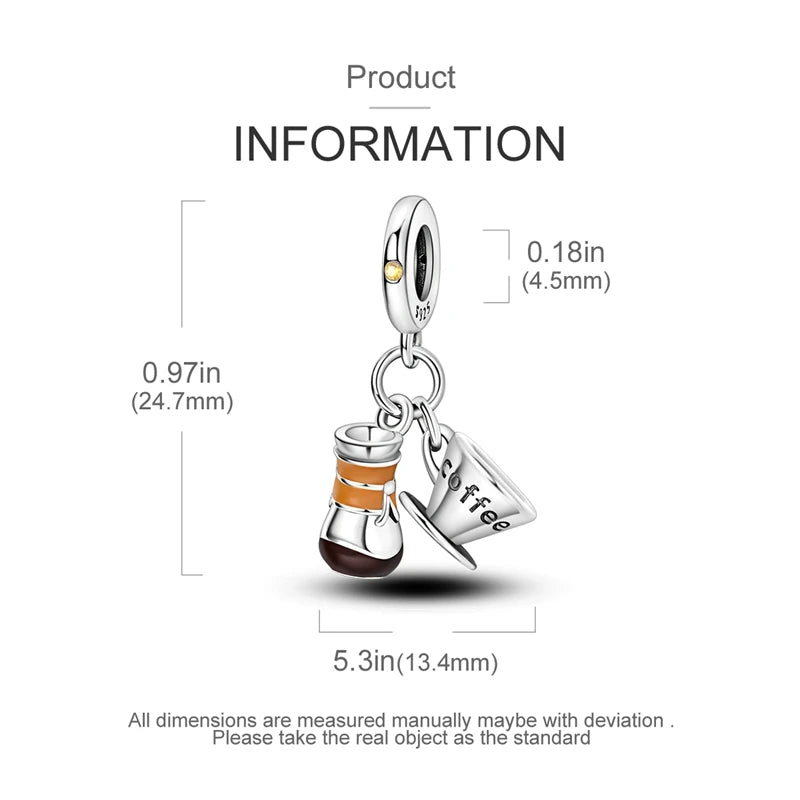 Charms Silver 925 Original Daily Necessities Pendant Charm Beads Fits Bracelet Necklace For Women Luxury DIY Jewelry Fine Gifts