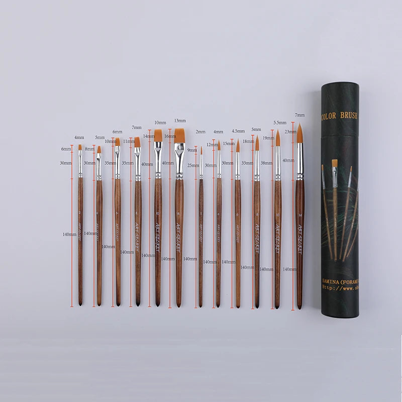 Art Secret #1201 #1203 #1204 Professional Painters For Acrylic And Watercolor Brush Sets (12 Pieces) Art Supplies