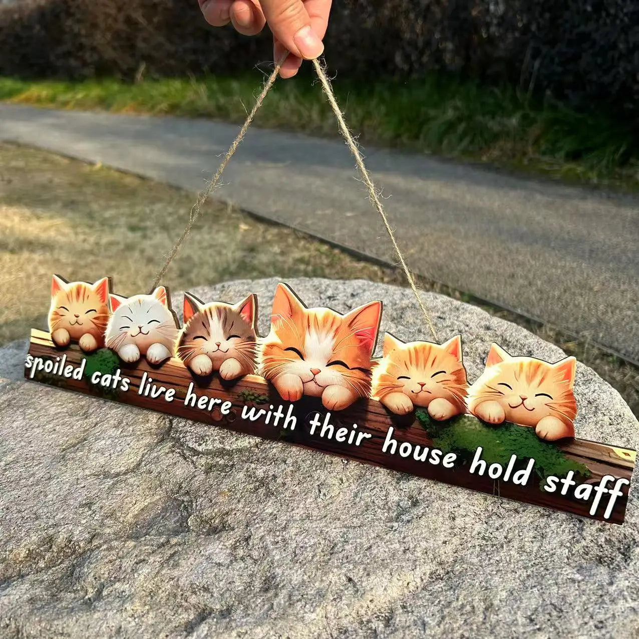 1pc Wooden Inspirational Hanging Festive Decor For Home & Gift 3D Wall Art With Rope For Room & Holiday Inspirational slogans