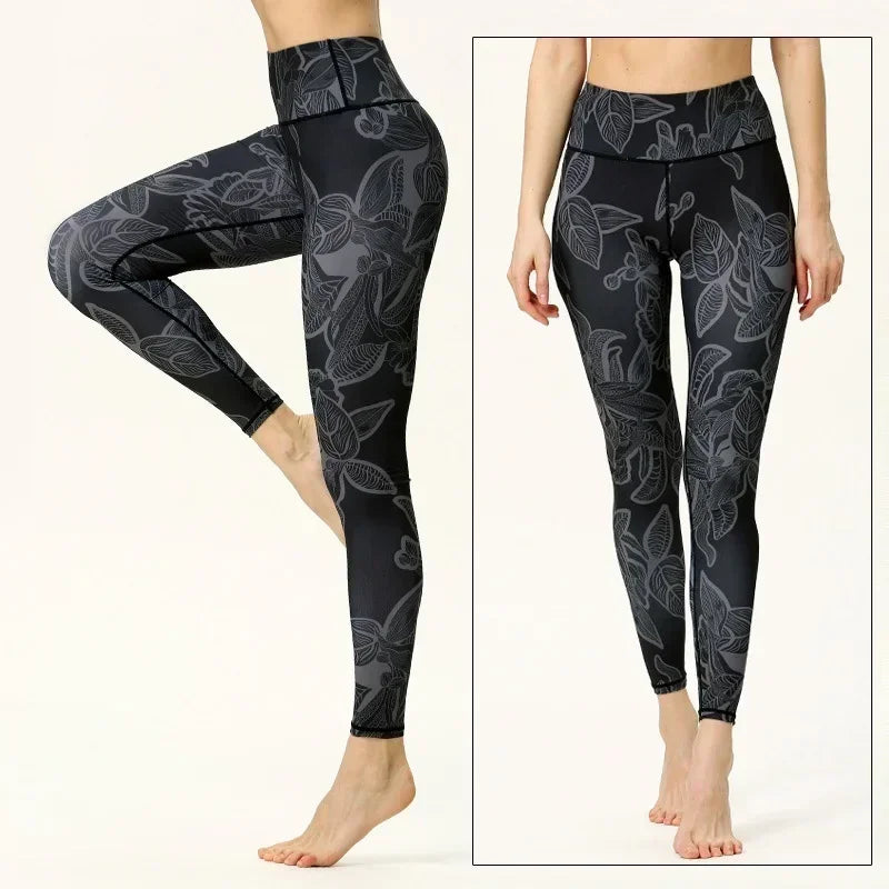Cloud Hide Women Home Yoga Pants Fitness Gym Exercise Sports Leggings High Waist Sexy Long Print Tights Workout Running Trouser