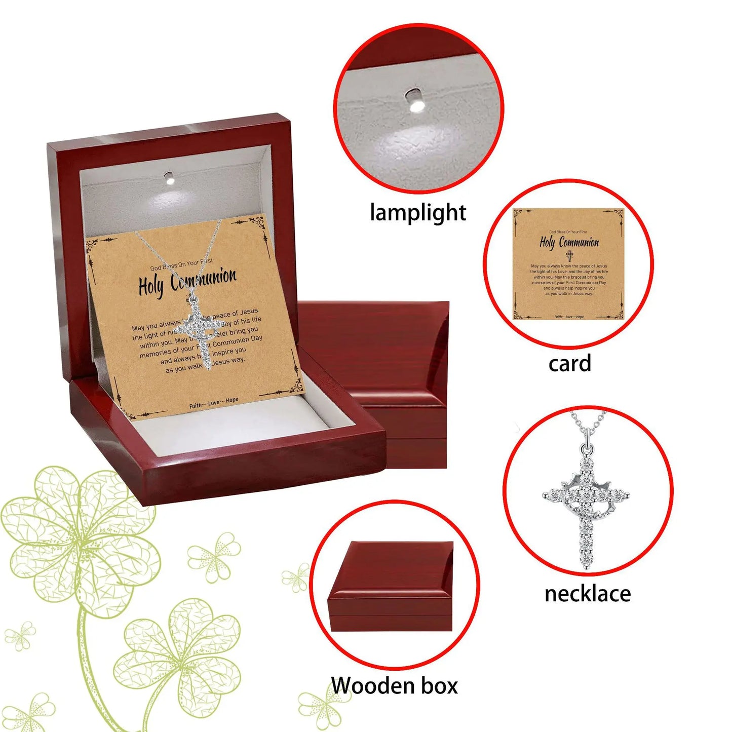 Fashionable women's crown pendant necklace with rotating cross; full of diamonds and zirconia; perfect for the clavicle chain