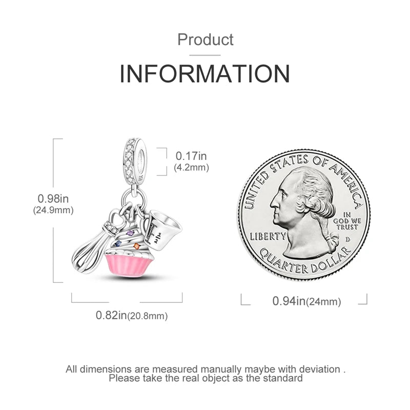Charms Silver 925 Original Daily Necessities Pendant Charm Beads Fits Bracelet Necklace For Women Luxury DIY Jewelry Fine Gifts