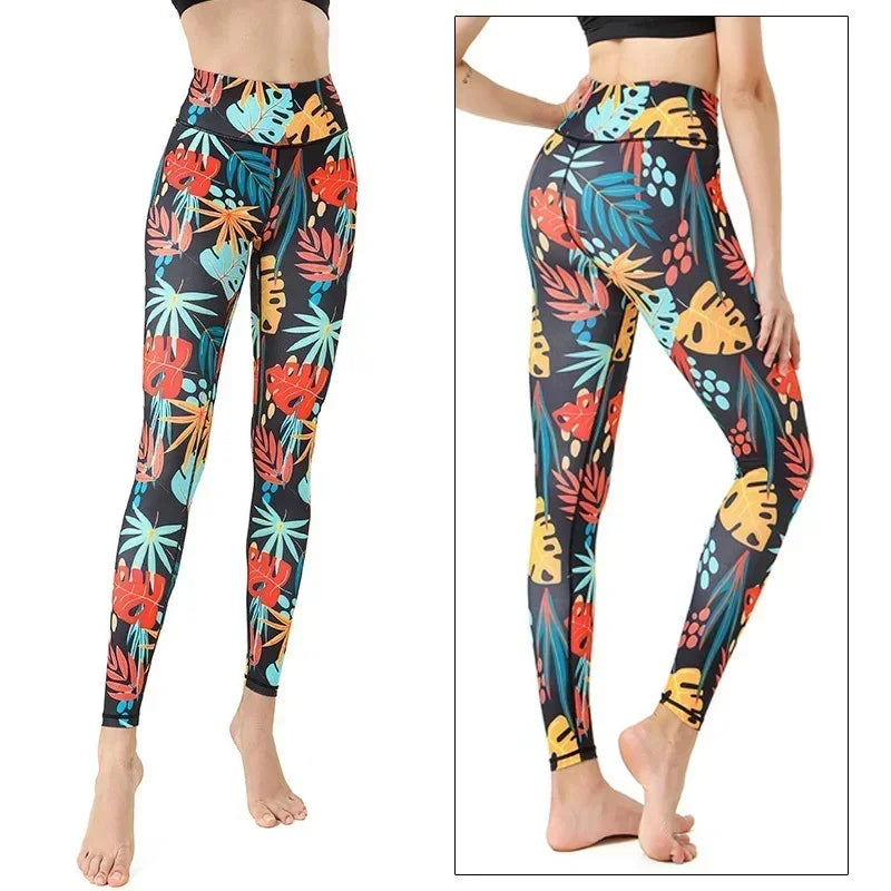 Cloud Hide Women Home Yoga Pants Fitness Gym Exercise Sports Leggings High Waist Sexy Long Print Tights Workout Running Trouser