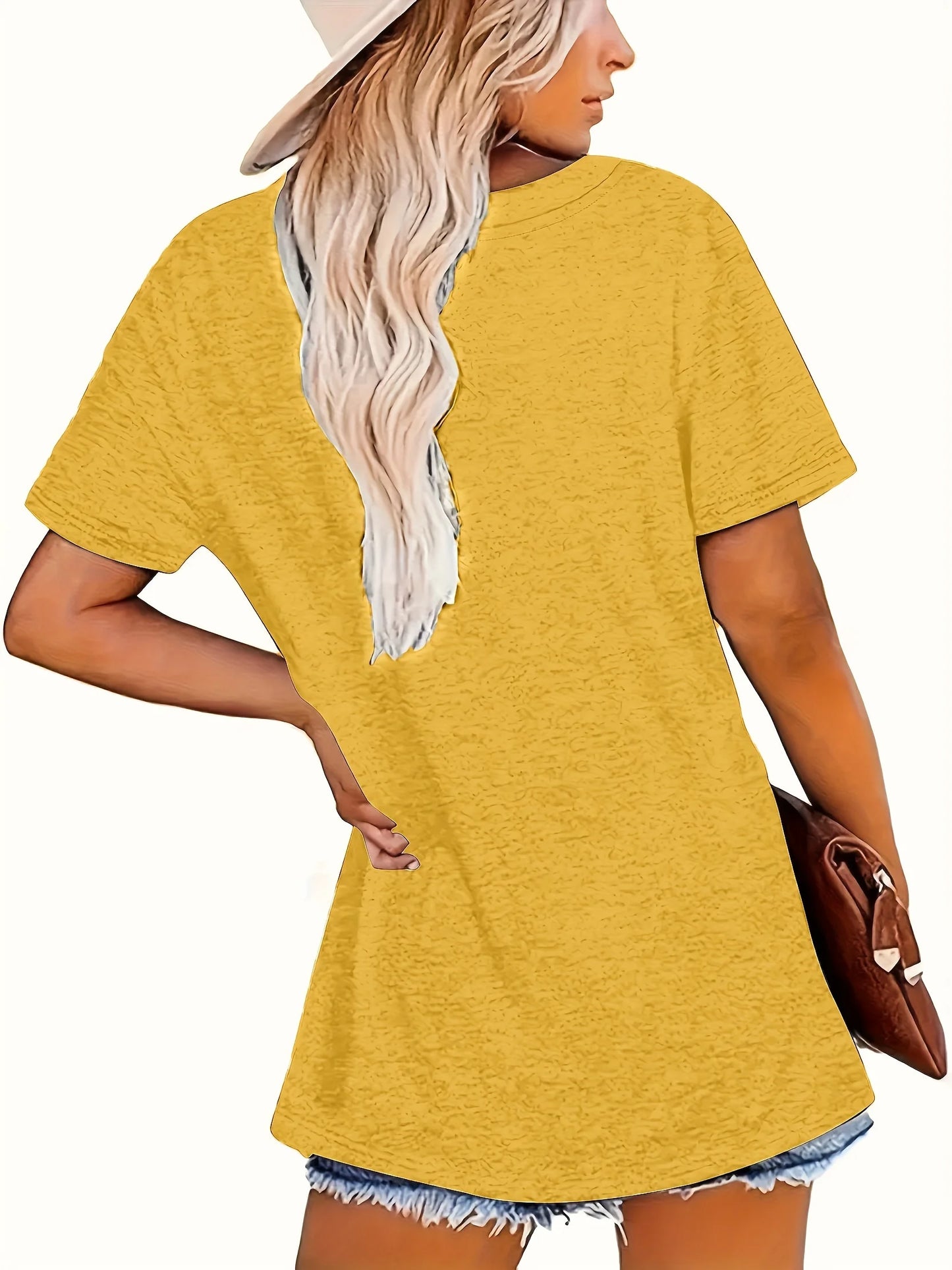 Stronger Than The Storm Women's Tee - Inspirational Graphic, Casual Mustard Top