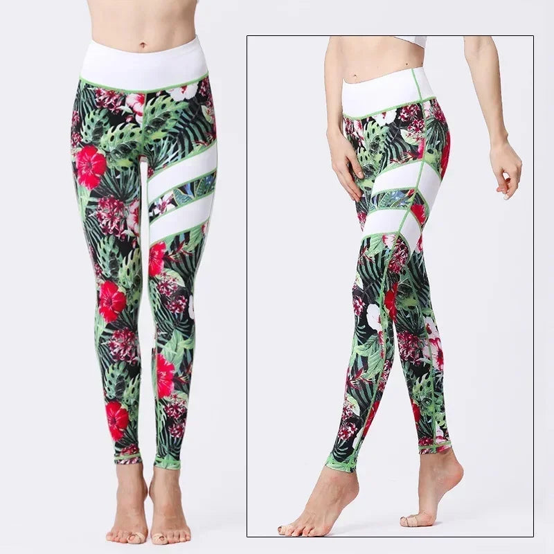 Cloud Hide Women Home Yoga Pants Fitness Gym Exercise Sports Leggings High Waist Sexy Long Print Tights Workout Running Trouser